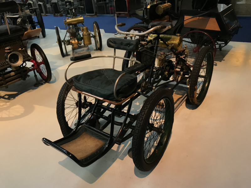 1899 Automoto. Powered by a single cylinder 1 1/4 horsepower De Dion engine.